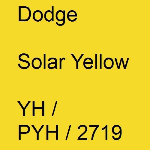 Dodge, Solar Yellow, YH / PYH / 2719.